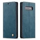 QLTYPRI Case for Samsung Galaxy S10e, Vintage PU Leather Wallet Case Card Slot Kickstand Magnetic Closure Shockproof Flip Folio Case Cover for Samsung Galaxy S10e - Blue