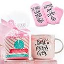 VINAKAS Gifts for Mom Birthday Gifts for Mom from Daughter and Son: Best Mom Ever Coffee Mug & Cozy Cotton Socks Set
