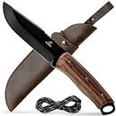 BeaverCraft Bushcraft Knife for Men Camping Knife Survival Fixed Blade Knife with Sheath Full Tang Knife Carbon Steel Camp Knife Tactical Bush Knife with Sheath for Belt, Camping Knives | BSH4 Dusk