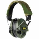 Protector auditivo cápsula Sordin Supreme Pro-X cinta de tela camuflada cojín de gel y tazas verdes