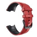 YEJIANGHUA Bands Compatible with Fitbit Charge 3/3 SE/4 Special Edition Watchbands Silicone Replacement Bracelet Compatible with Fitbit Charge 3/4/3 SE Natural (Color : Red-Black, Size : S)