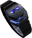 Men'S Peculiar Cool Gadgets Interesting Amazing Snake Head Design Blue LED Watch