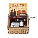 Music Box Gift to Wife - Birthday Valentine Anniversary Romantic Gift from Husband Boyfriend Present Hand Crank Music Box Play You are My Sunshine