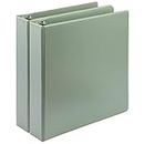 Samsill Earth's Choice, 1.5-Inch Durable D-Ring View Binder 2 Pack, USDA Certified Biobased, Eco-Friendly, Sage Green