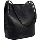 Iswee Soft Leather Tote Shoulder Bag Ladies Bucket Bag Hobo Handbags Designer Totes Purses for Women