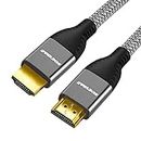 SOEYBAE Cable HDMI 4K de Alta Velocidad, HDMI Cable 2.0 Ethernet, compatible con formatos 3D ycon canal de retorno de audio, 1m