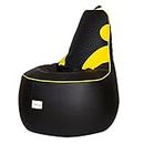 SATTVA Gaming Bean Bag Chair for Adults & Kids [No Filling], Dorm Beanbag Gaming Chair (Yellow)