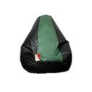 LAZYBAG Bean Bag Chair, Furniture for Kids. XXXL Bean Bag Cover, Playing Video Games or Relaxing, for classrooms, daycares, Libraries or Work from Home (Green and Black - 3XL Size)