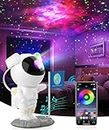 FOMYHEARD LED Astronauta Proyector Galaxy, DIY 256 RGB Nebulosa Proyector Galaxia Starry Night Light con App Control, Bluetooth Altavoz y Temporizador, Lampara Estrellas de Techo Adultos y Bebe