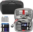 Electronics Organizer Travel Case, Water Resistant Tech Pouch Cable Organizer Ba