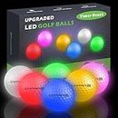 Fintie GIGAPOWER Leuchtende LED Golfbälle, [Rückstellbare Zeit], im Dunkeln leuchtende Golfbälle für Nachtsport, superhelle, farbenfrohe und wasserdichte leuchtende Golfbälle für Männer, Frauen
