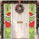 CHALA Grinch - Pancarta de Navidad para colgar en la puerta, decoración de Navidad, para interior y exterior, 184 x 29 cm,MKDZ-LH2023060014