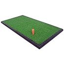 Golfoy Basics Single Surface 12" X 24" Golf Practice/Hitting Mat with Rubber tee (Rubber Base)