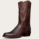 Tecovas Men's The Dillon Cowboy Boots, Round Toe, 12" Shaft, Mahogany, Caiman, 1.5" Heel, 13 D