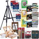 133-Piece Deluxe Ultimate Artist Painting Set with Aluminum and Wood Easels