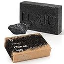 Lubiu® Charcoal Soap Bar 4 oz | Hand Soap, Black Soap, Natural Soap, Handmade Soap, Body Soap, Bar Soap, Organic Soap, Vegan Soap, Acne Soap, Facial Wash, Acne Face Wash, Acne Body Wash, Hand Wash
