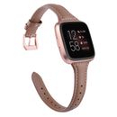 Leather Strap Compatible with Fitbit Versa/Versa 2 Bands Women Men Slim Genui...
