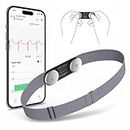 CheckMe ECG Monitor with Chest Strap, Real-time ECG Waveforms, AI Analysis Report, Record up to 15 minutes of ECG, Works with Smartphone APP, Portable Bluetooth Heart Rate Monitor for Home Use