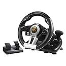 PC Racing Wheel, PXN V3II 180 Degree Universal Usb Car Sim Race Steering Wheel with Pedals for PS3, PS4, Xbox One,Xbox Series X/S,Switch