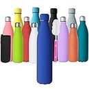 GeeRic Stainless Steel Water Bottle 1 litre, Double-walled Vacuum Insulated Metal Water Bottle 12 Hours Hot & 24 Hours Cold Drinks Cycling Bottles for Outdoor Sports Hiking 1000ml Sapphire Blue