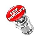 AUCELI Fire Missiles Button Car Cigarette Lighter Plug, Aluminum Alloy Push Button Cigarette Lighter Replacement For Most Vehicles with Standard 12 Volt Power Source, Car Accessory (FIRE MISSILE)