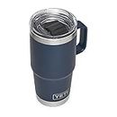 YETI Rambler 20 oz Travel Mug, Stainless Steel, Vacuum Insulated with Stronghold Lid, Navy
