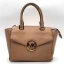 Cheap Michael Kors handbag flap MK logo all leather beige
