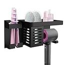 Linkidea Hair Dryer Holder Wall Mounted, Hair Styling Care Tool Organizer, Stainless Steel Bathroom Multi-Functional Hair Dryer Rack for Dyson Hair Dryer, Curling Wands, Hair Straighteners