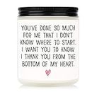 BAUBLEDAZZ Thank You Gifts for Women, Thank You Candle- Handmade Lavender Natural Soy Wax Candle (7oz)- Hostess Gifts, Appreciation Gifts, Thank You Gifts for Friends, Coworker, Men
