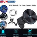 Magnetic Wireless Car Charger Mount Holder For Android iPhone Magsafe 15 14 13