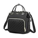 Small Diaper Bag, Mini Baby Backpack, Multi-function Waterproof Travel Tote Work Bag., Black, Travel Backpacks