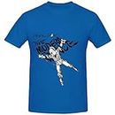 SHENG MING Sophia Janice Pere Ubu The Modern Dance Electronica Men Crew Neck Printed Shirt Blue L