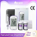AICARE Blood Glucose Meter Glucometer Diabetes 50/100 Test Strips Lancets Blood Sugar Meter Monitor