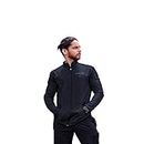 Gymx Wind Cheater Jacket for Men | Stylish Athletic Full Sleeve Track Jacket for Bikers | Solid Night Blue Jacket for Mens with Front Zip | Polyester Sports/Gym Wear Jackets | | Pack of 1| Size-XXL
