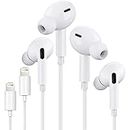 2 Pack-Apple Earbuds with Lightning Connector(Built-in Microphone & Volume Control) in-Ear Stereo Headphones Headset Compatible with iPhone 12/SE/11/XR/XS/X/7/7 Plus/8/8Plus - Support All iOS System