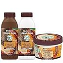 Garnier Nourishing and Smoothing Coconut Hair Food Shampoo, Conditioner and Mask Set, For Dry and Frizzy Hair
