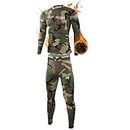 Men’s Thermal Underwear Set, Sport Long Johns Base Layer for Male, Winter Gear Compression Suits for Skiing Running, Camo Green, Medium