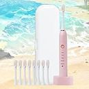 Electric Toothbrush Low Noise Portable Smart Timer Electric Toothbrush with 8 Replaccement Heads and 5 Modes, Ipx7 Water Electric Toothbrush Vibration Sale Clearance sunnymi Life