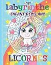 livre labyrinthe enfant: 66 Labyrinthes Grand Format Dès 5 Ans. Illustrations Licornes. Solutions en fin de Livre. Idée Cadeau. Fabriqué en France.