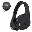 PowerLocus Bluetooth Over-Ear Headphones, Wireless Stereo Foldable Headphones Wireless and Wired Headsets with Built-in Mic, Micro SD/TF, FM for iPhone/Samsung/iPad/PC - Black