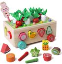 Montessori Toys for 1 and 2 Year Old, Multifunctional Orchard Toy  Size Sorting