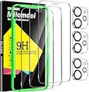 Milomdoi 3 Pack Screen Protector for Apple iPhone 11 with 3 Pack Tempered Glass Camera Lens Protector, Ultra 9H Accessories, Case Friendly, Mounting Frame, 2.5D Curved, Transparent