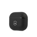 Mercedes Airpods 3 Hülle Case Cover Genuine Leather Electronic Line Schwarz