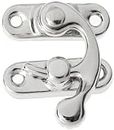 Hawk Eye Silver Metal Lock/Buckle/Latch/Hook/Swing Clasp Pack of 20 Pcs with Screws for Wood Jewelry and Small DIY Works