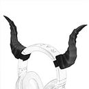 Geekria 3D Demon Horns for Headphone, Devil Horns Headphone Accessories with Hook and Loop, Cosplay Ears Devil Attachment for Gamers and Streamers (1 Pair/Black)