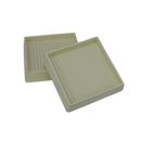 3-Inch Square Rubber Furniture Cups Off-White 2-Pack