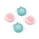 GeekShare Cute Animal Theme Silicone Joycon Thumb Grip Caps,Compatible with Switch/OLED/Switch Lite,4PCS - Frog & Axolotl [Video Game]