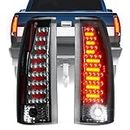Bomusou LED Tail Light Assembly Pair for 88-99 Chevy Silverado GMC Sierra C/K 1500 2500 3500, 92-99 Suburban C/K 1500 2500, 94-98 Silverado, 95-99 Tahoe, Clear Lens