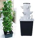 30 Pods Hydroponics Tower Garden Hydroponic Growing System Aeroponics Growing Kit for Herbs, Fruits and Vegetables with Hydrating Pump, Adapter, Net Pots, Timer for Herbs, Fruits and Vegetables