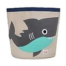3 Sprouts Kids Large Toy Storage Basket - Cotton Canvas Basket with Handles for Toy Basket Storage, Panier Rangement Jouet - Durable Baskets for Laundry, Shark